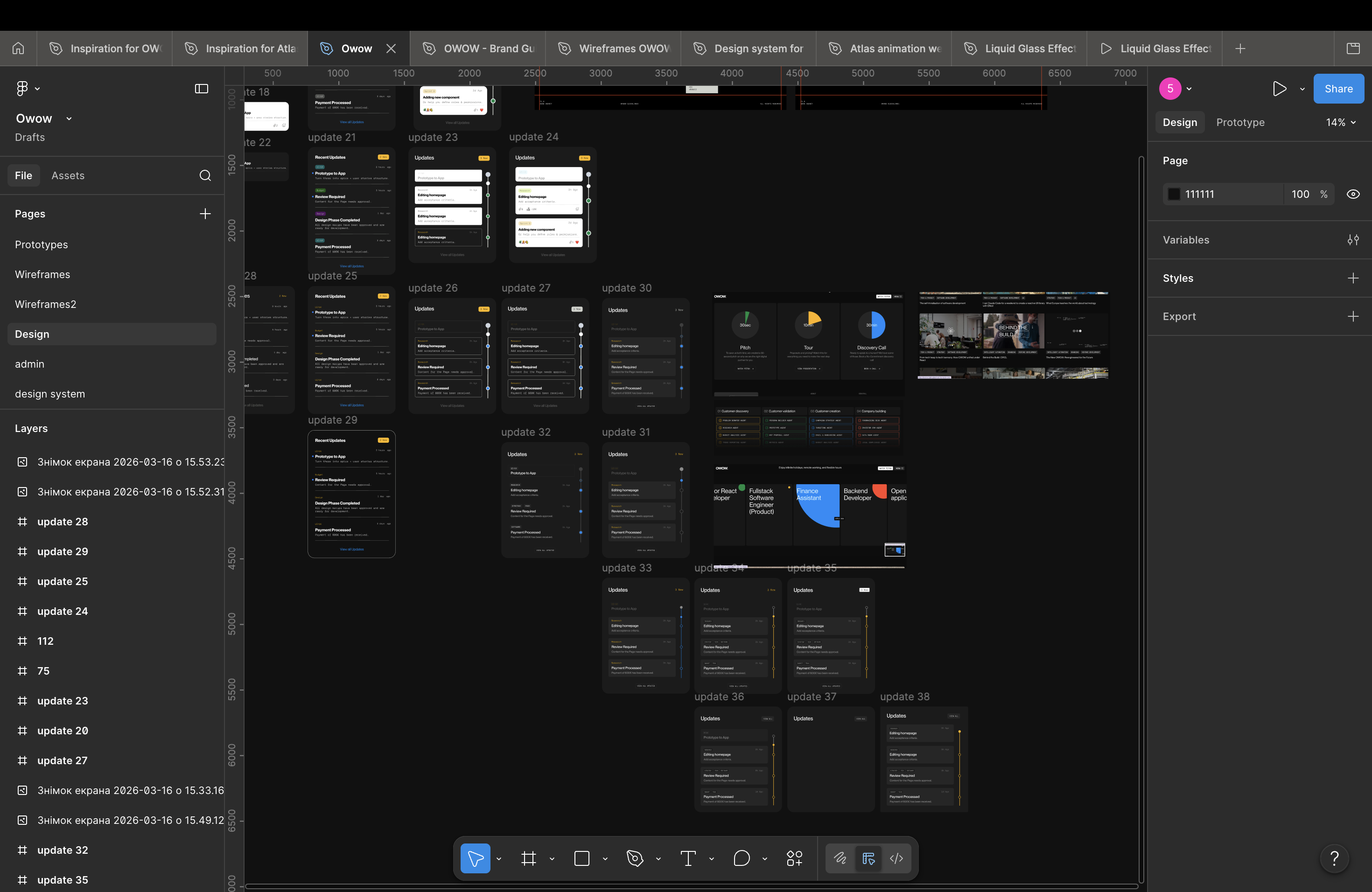 OWOW dashboard Figma design file